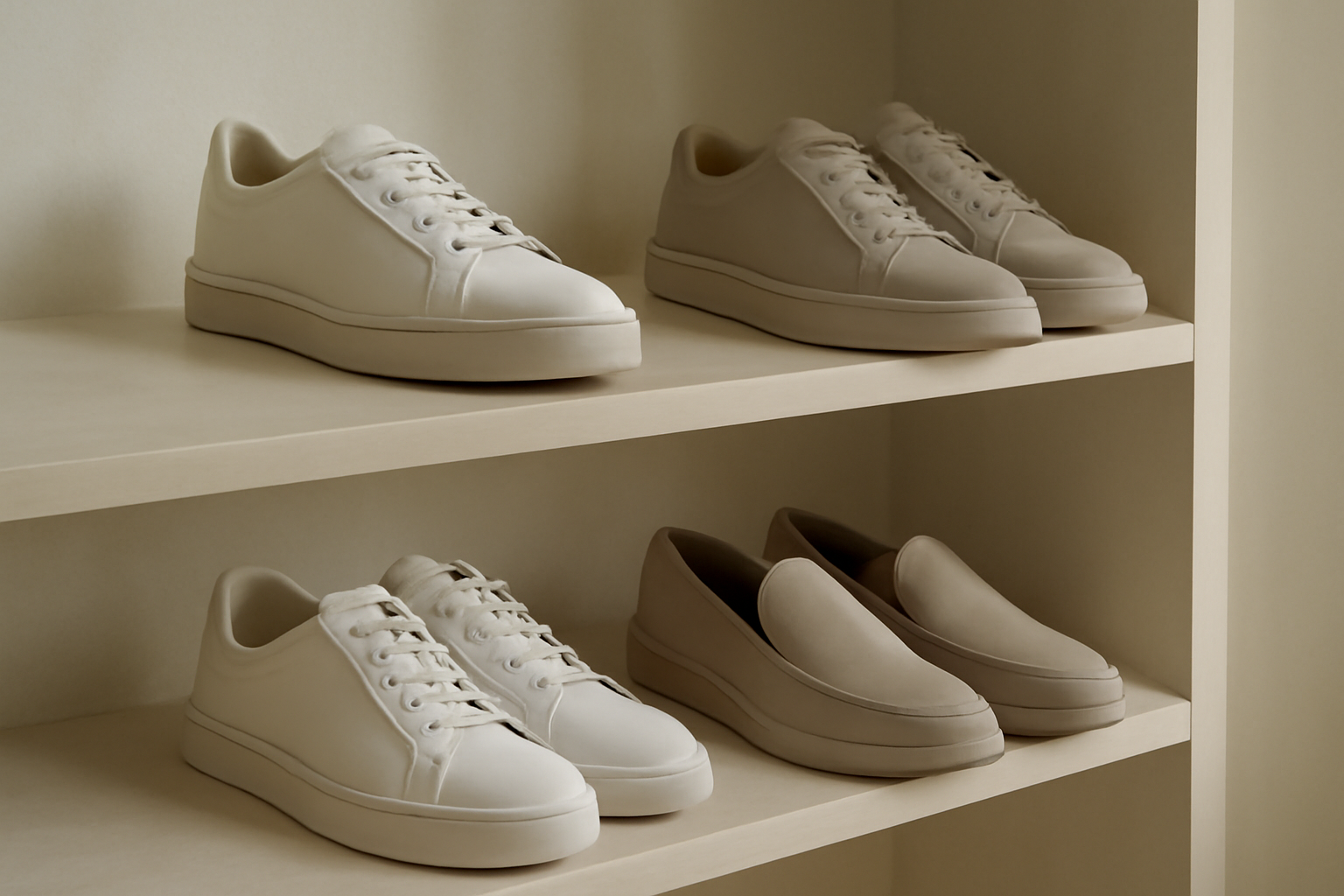 annie-chausseur-nouvelles-marques-chaussures-urbaines-europe chaussures modernes exposées sur étagère