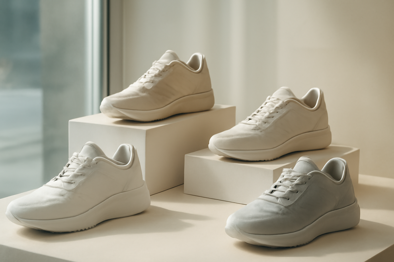 annie-chausseur-nouvelles-marques-sneakers-italiennes sneakers modernes exposées en vitrine