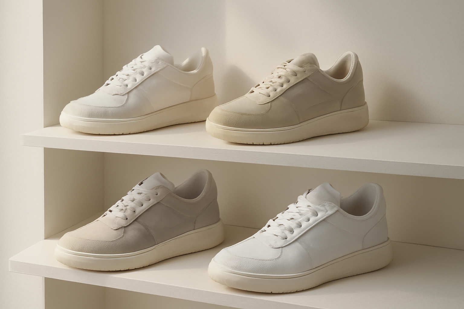 annie-chausseur-nouvelles-marques-sneakers-urbaines-europe sneakers modernes exposées sur étagère