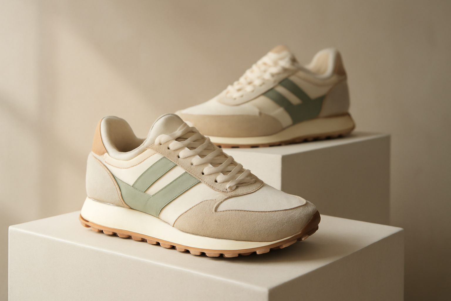 annie-chausseur-nouvelles-sneakers-influence-heritage sneakers rétro exposées sur présentoir