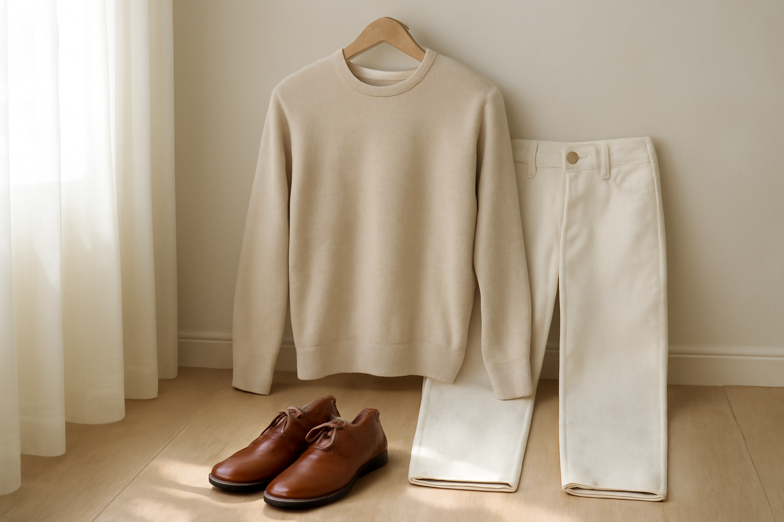 tenue simple avec chaussures en cuir