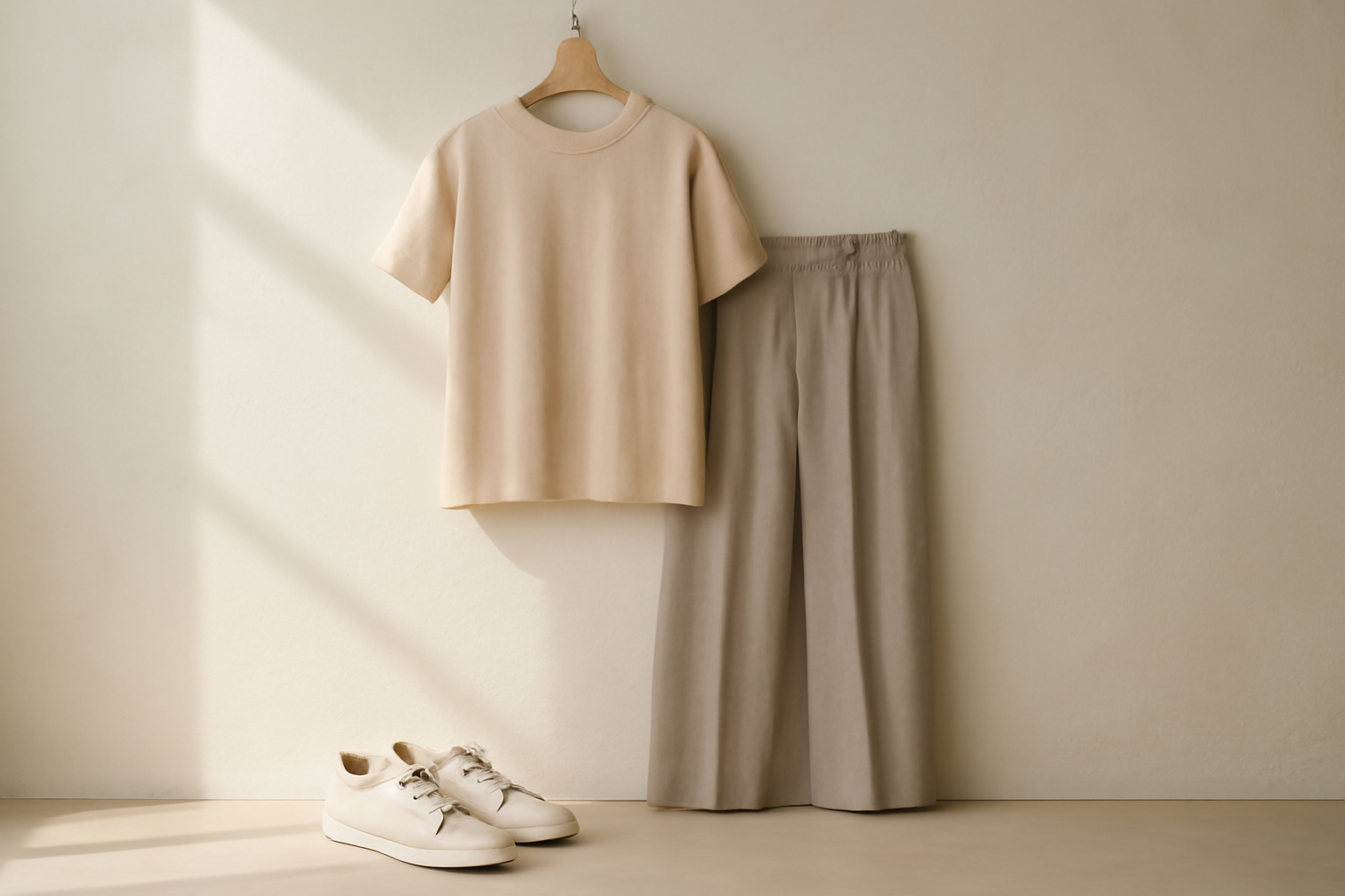 annie-chausseur-porter-chaussures-minimalistes-look-simple tenue simple avec chaussures minimalistes