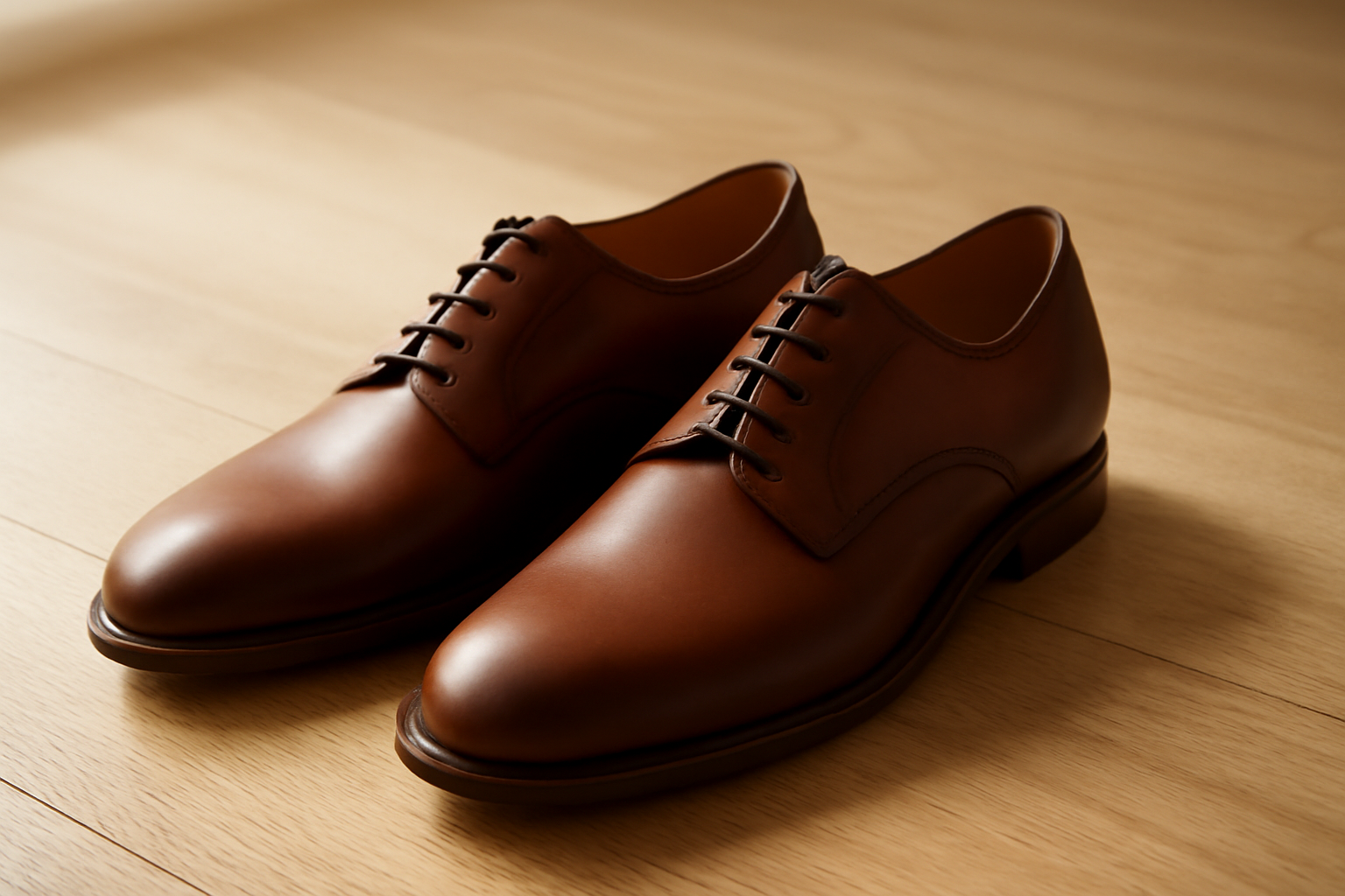 annie-chausseur-loake-buckingham-explication chaussures en cuir élégantes posées sur sol bois