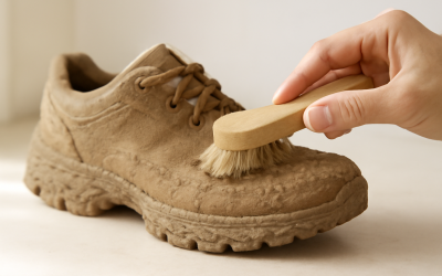 Comment nettoyer des chaussures couvertes de boue sèche ?