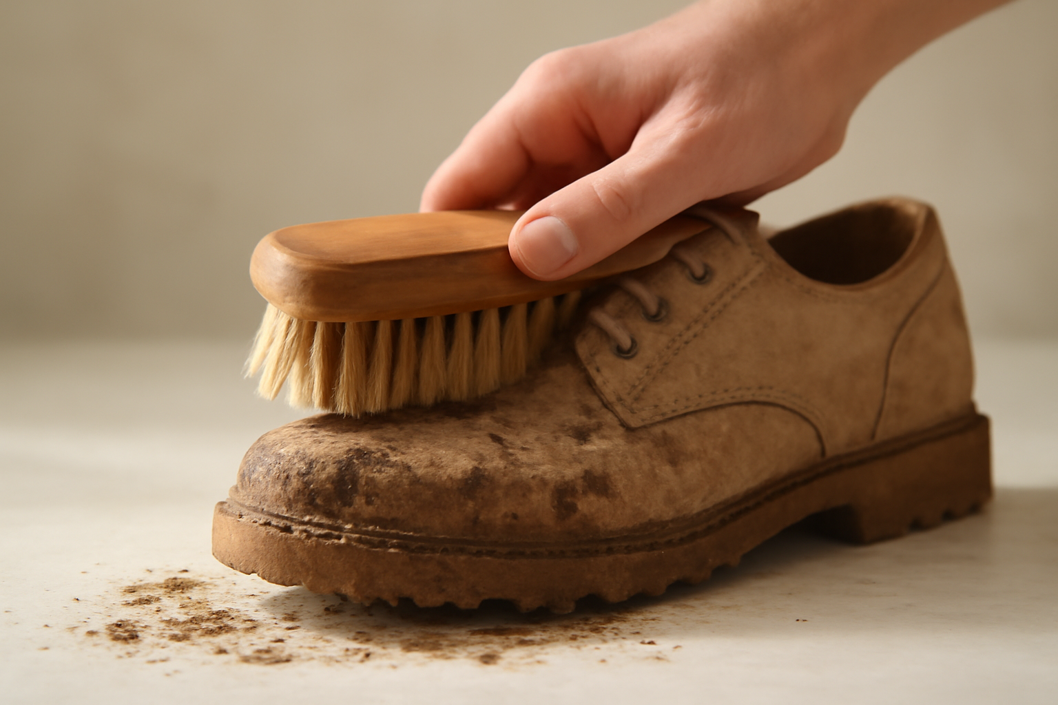 brosse retirant boue sur chaussure