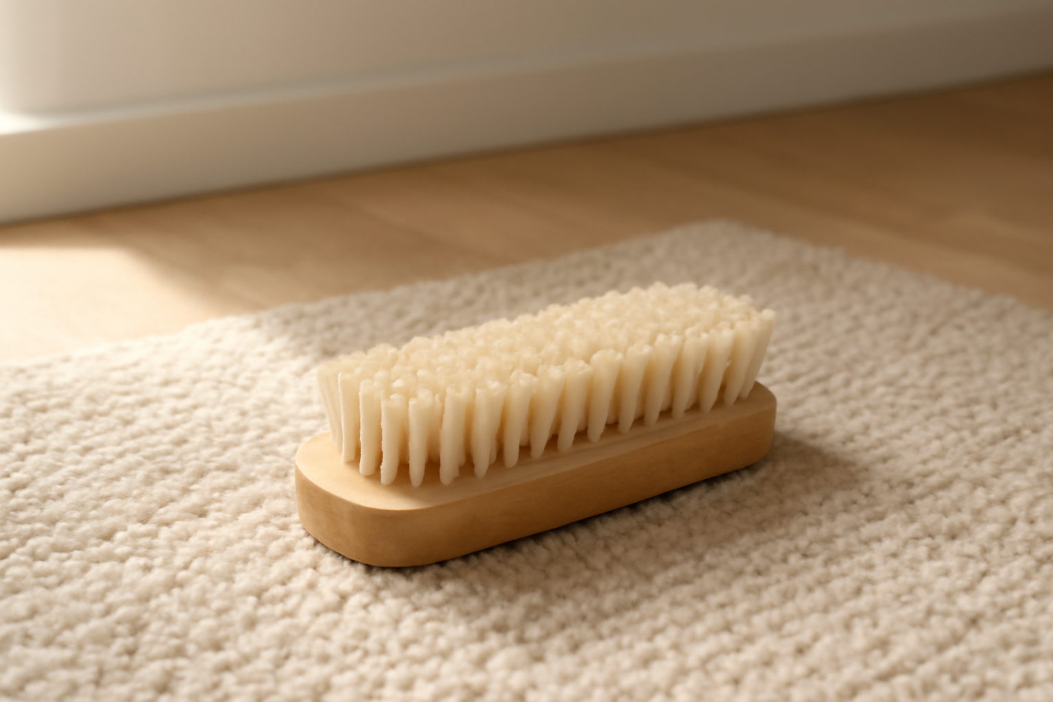 annie-chausseur-nettoyer-chaussures-apres-marche-longue brosse nettoyant chaussure sur tapis