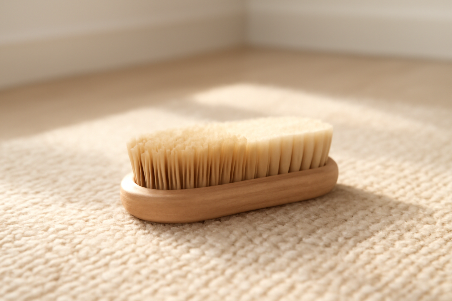 annie-chausseur-nettoyer-chaussures-apres-poussiere-chemin brosse nettoyant chaussure sur tapis