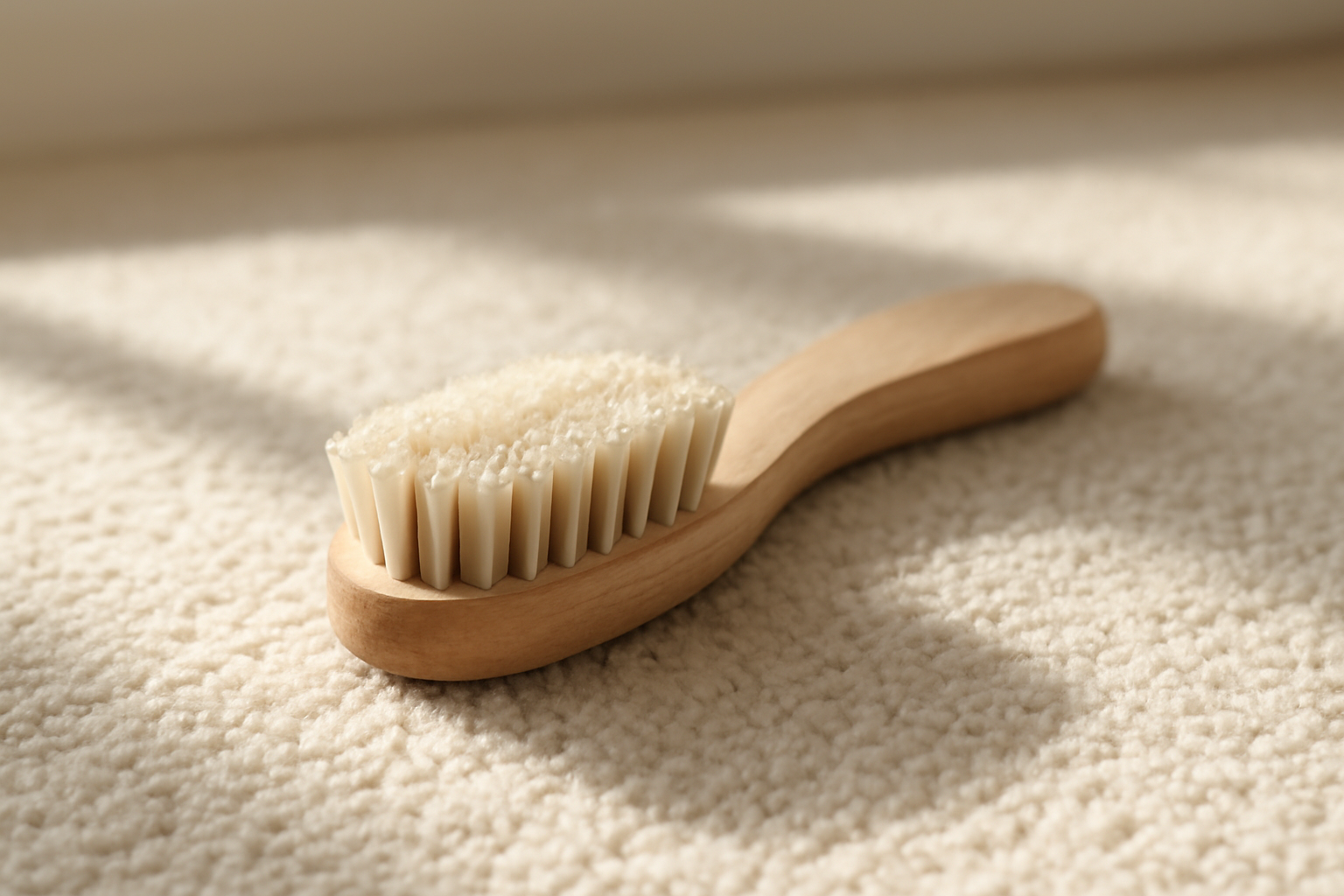 annie-chausseur-nettoyer-chaussures-apres-poussiere-sentier brosse nettoyant chaussure sur tapis