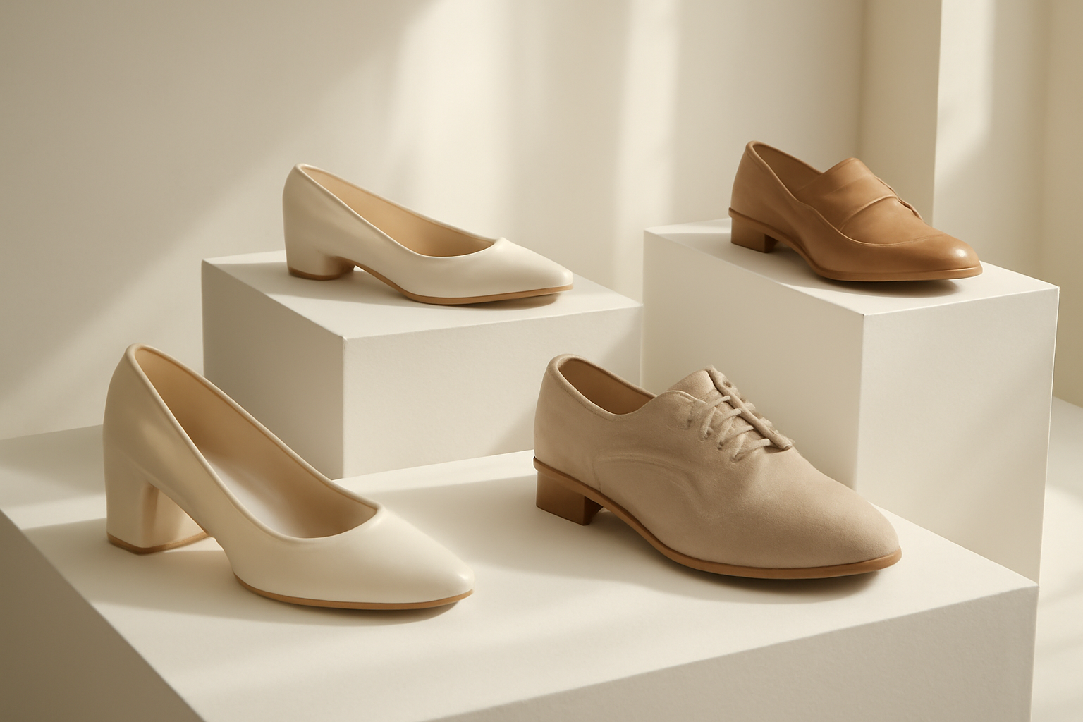annie-chausseur-nouvelles-marques-chaussures-mode-alternative chaussures design exposées sur présentoir