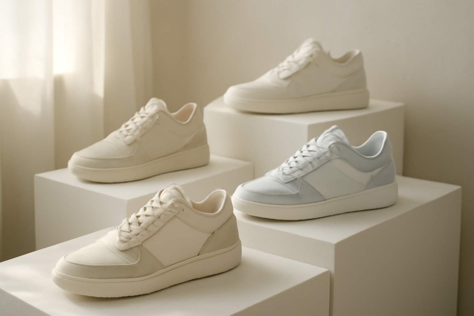 annie-chausseur-nouvelles-sneakers-createurs-italiens sneakers design exposées sur présentoir
