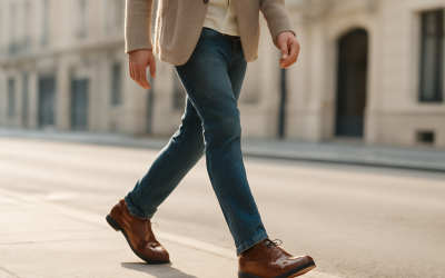 Comment porter des chaussures en cuir dans un look casual en ville ?
