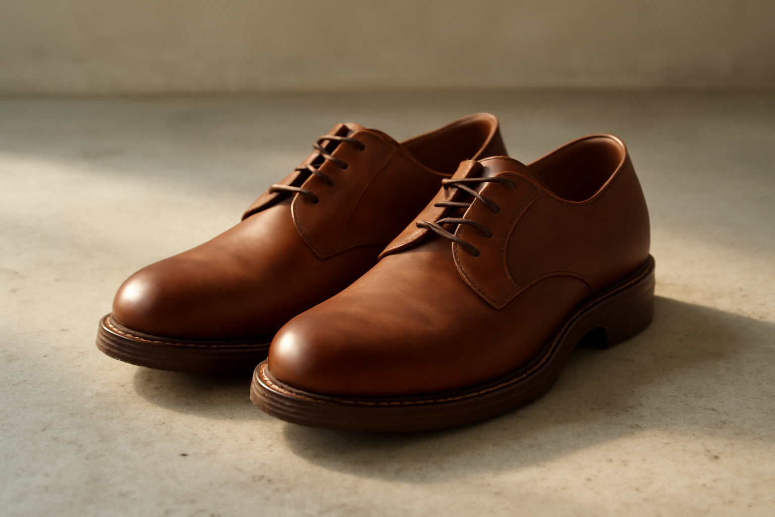 annie-chausseur-kleman-frodan-derby-explication chaussures derby robustes posées sur sol béton