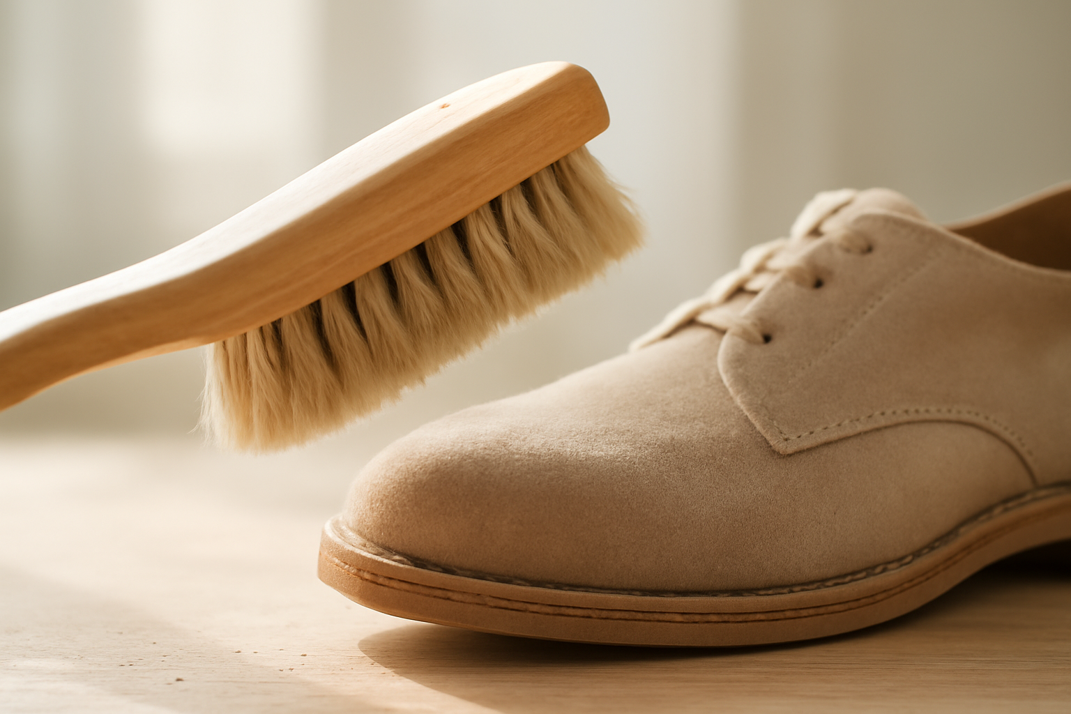 brosse retirant poussière sur chaussure