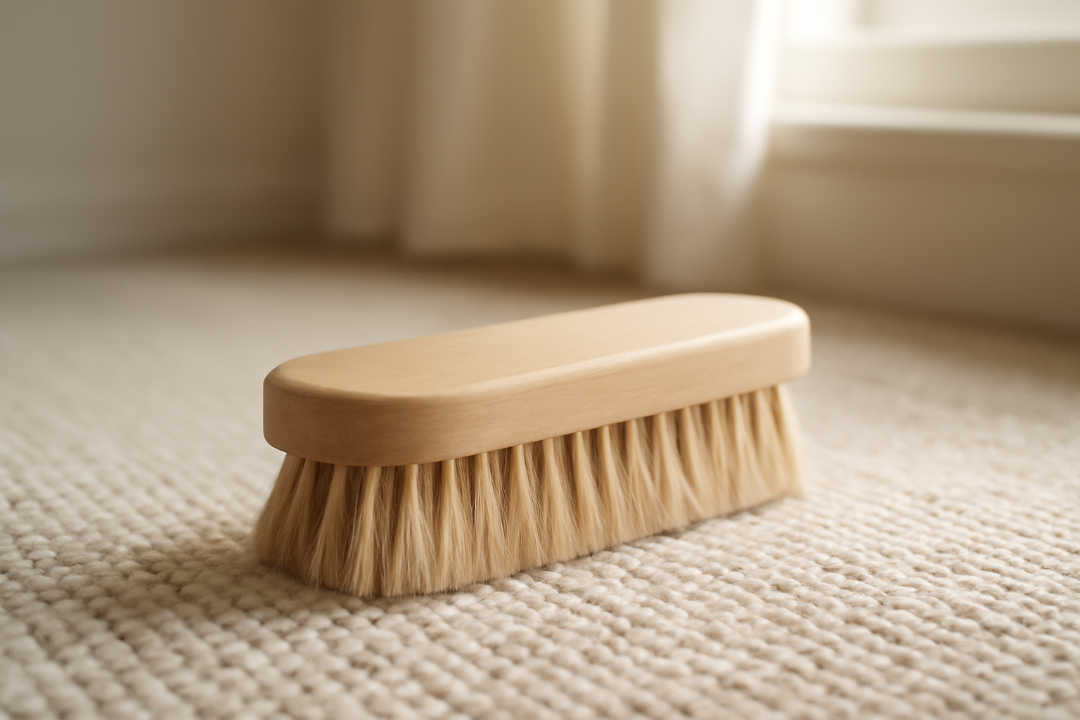 brosse nettoyant chaussure sur tapis