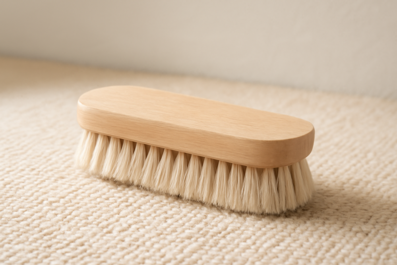 annie-chausseur-nettoyer-chaussures-apres-promenade-poussiereuse brosse nettoyant chaussure sur tapis