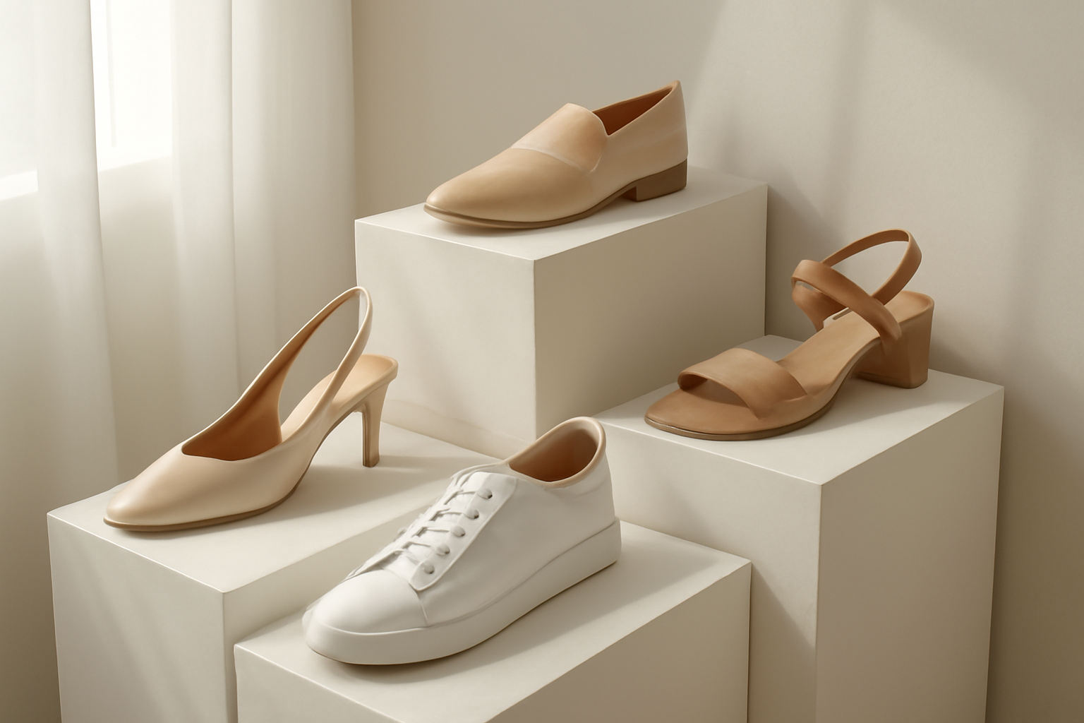 annie-chausseur-nouvelles-marques-chaussures-design-paris-mode chaussures design exposées sur présentoir