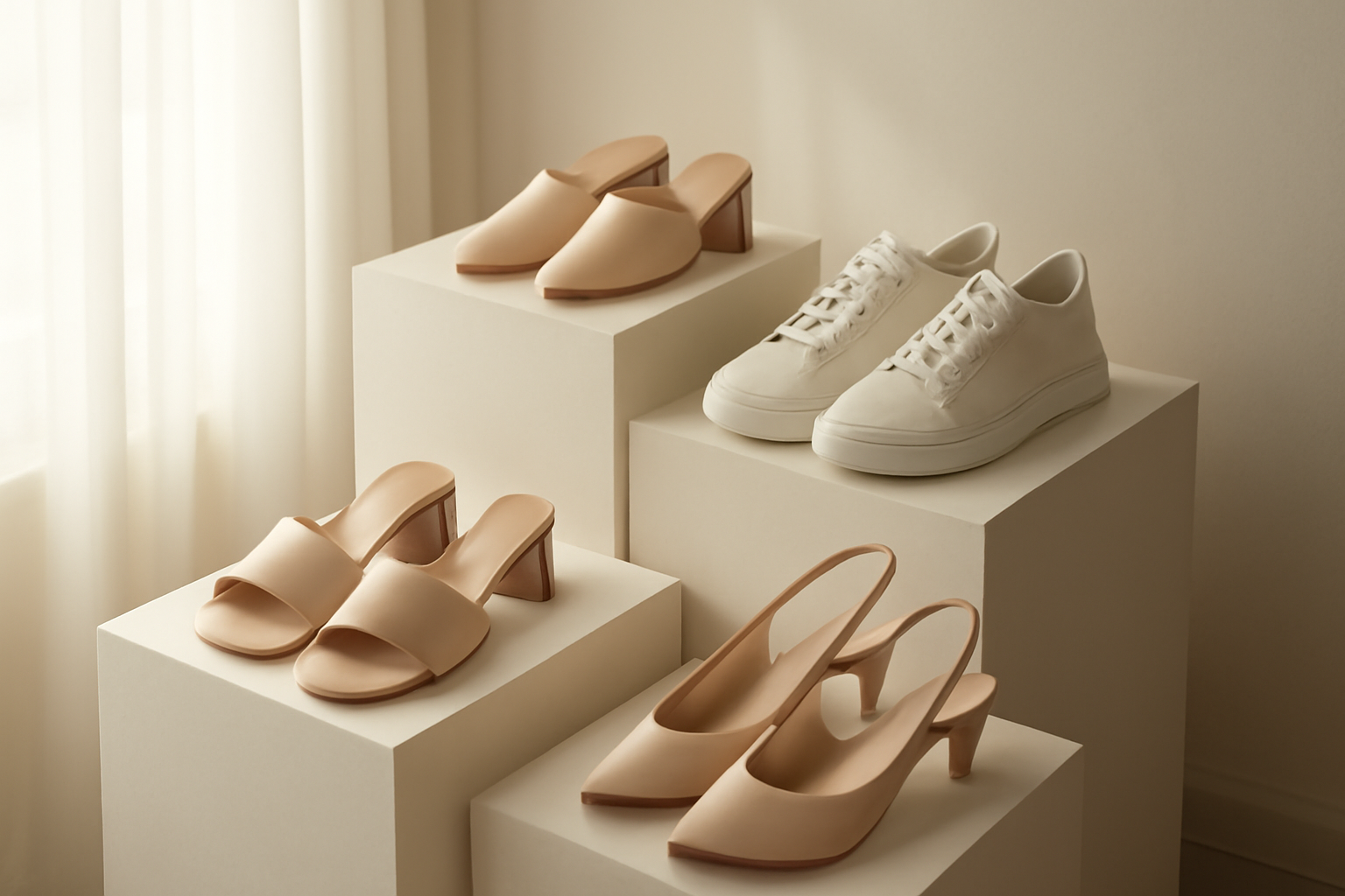 annie-chausseur-nouvelles-marques-chaussures-mode-independante chaussures design exposées sur présentoir