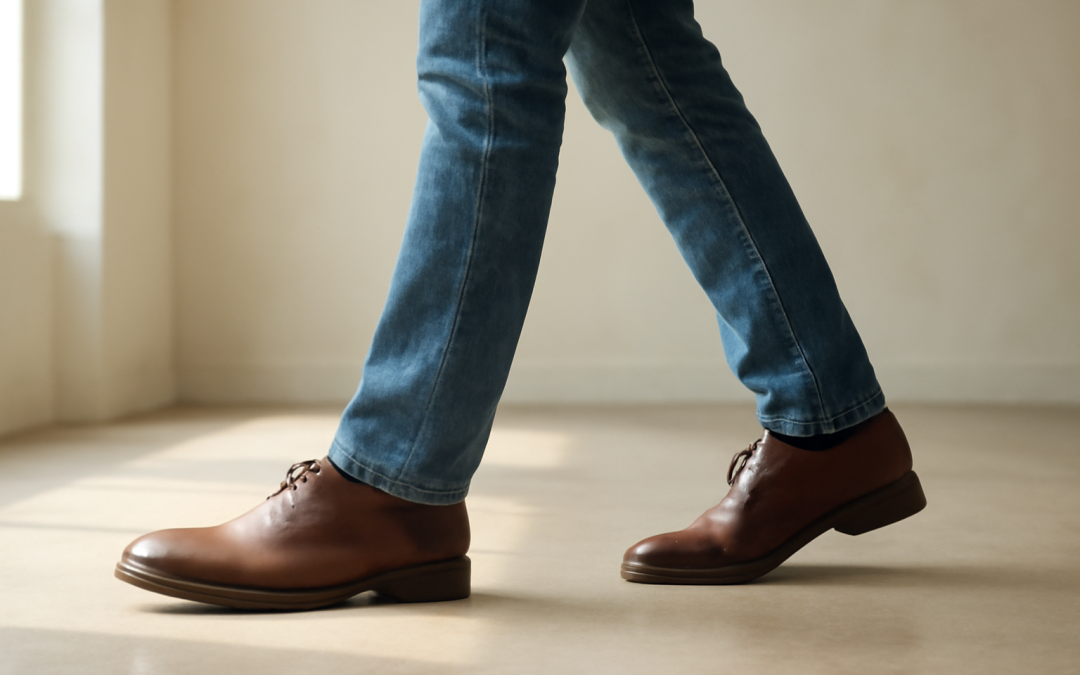 Comment porter des chaussures en cuir dans un style casual simple ?