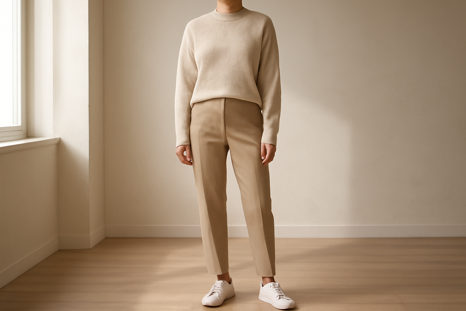 tenue minimaliste avec chaussures urbaines