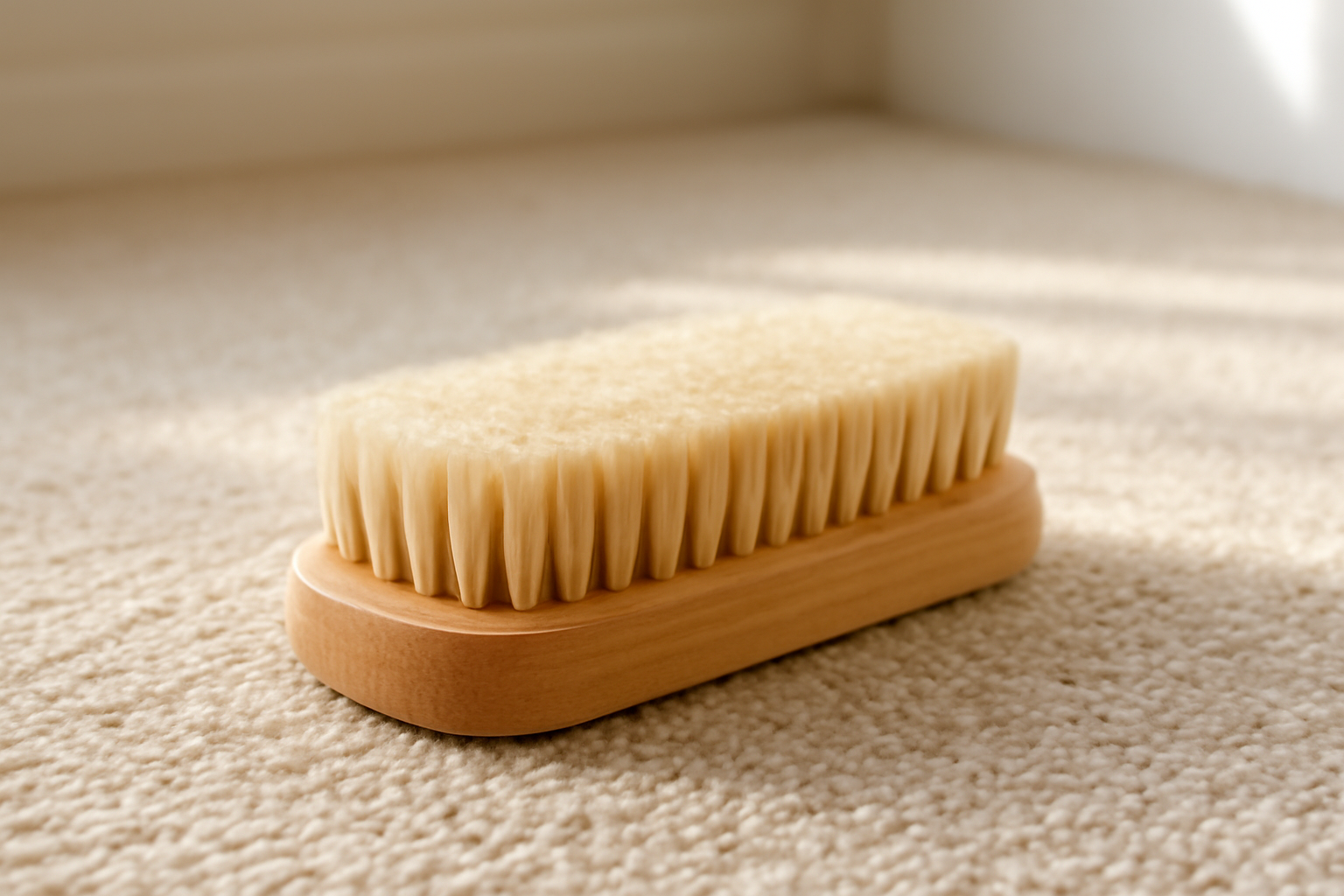 annie-chausseur-nettoyer-chaussures-apres-poussiere-place-publique brosse nettoyant chaussure sur tapis