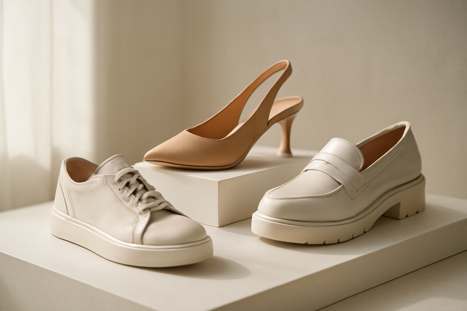 annie-chausseur-nouvelles-marques-chaussures-design-contemporain chaussures design exposées sur présentoir