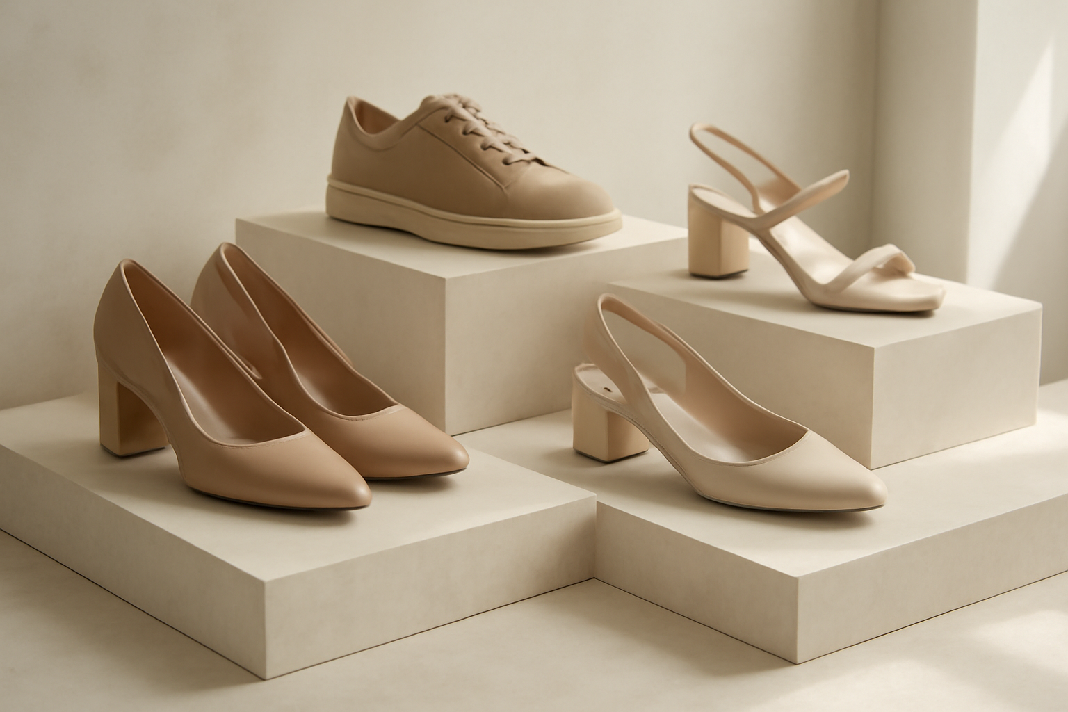 annie-chausseur-nouvelles-marques-chaussures-mode-creative-europe chaussures design exposées sur présentoir