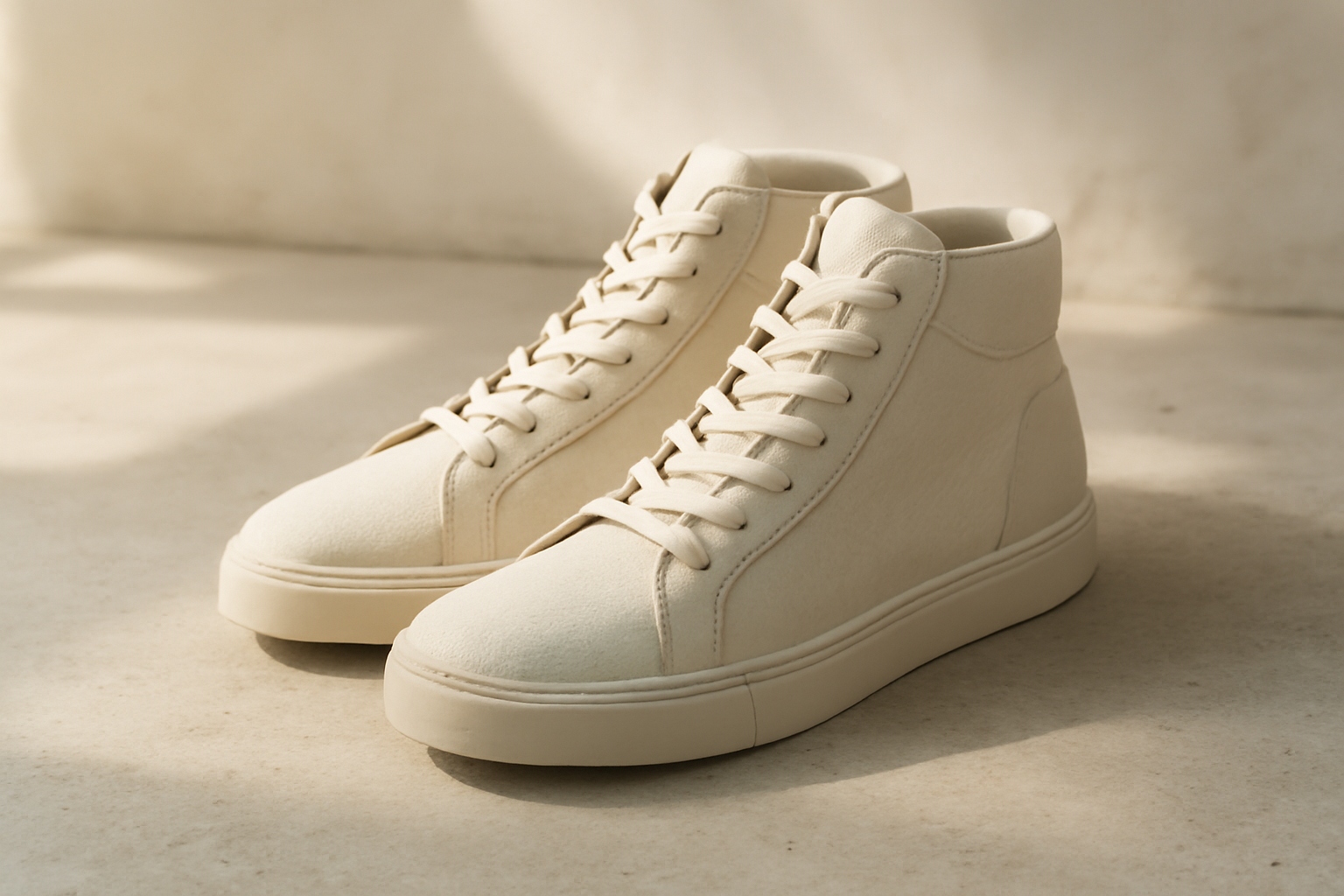 annie-chausseur-novesta-star-dribble-cuir-explication sneakers montantes en cuir posées sur sol béton