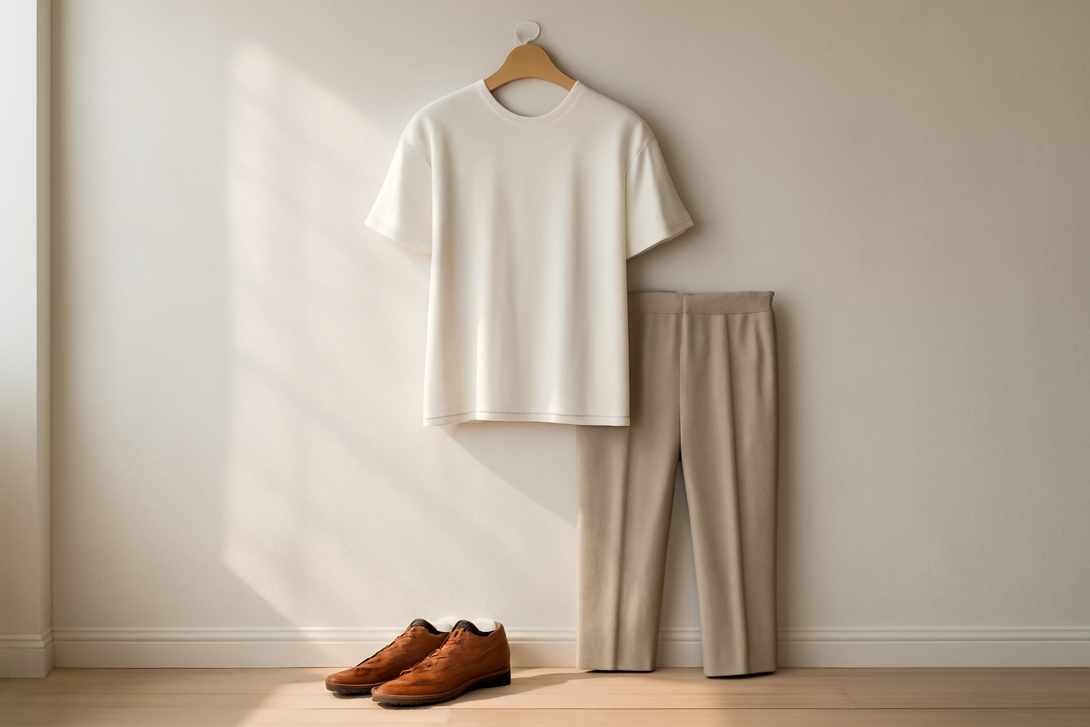 annie-chausseur-porter-chaussures-cuir-style-quotidien-minimal tenue minimaliste avec chaussures en cuir
