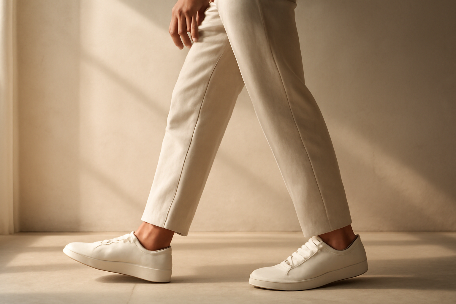 annie-chausseur-porter-chaussures-minimalistes-style-quotidien-homme homme marchant avec chaussures minimalistes