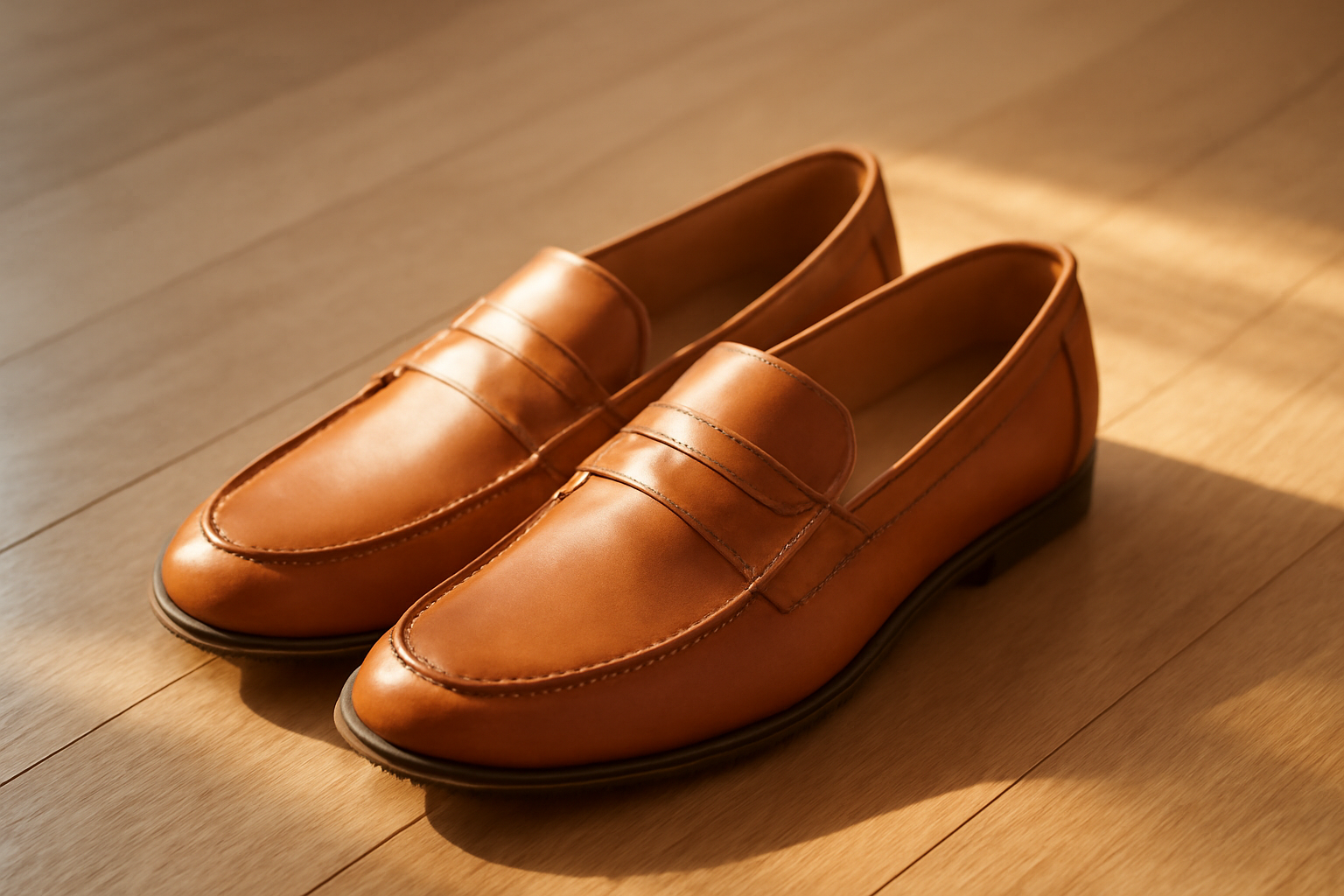 annie-chausseur-sebago-classic-will-cuir-explication mocassins en cuir posés sur sol bois